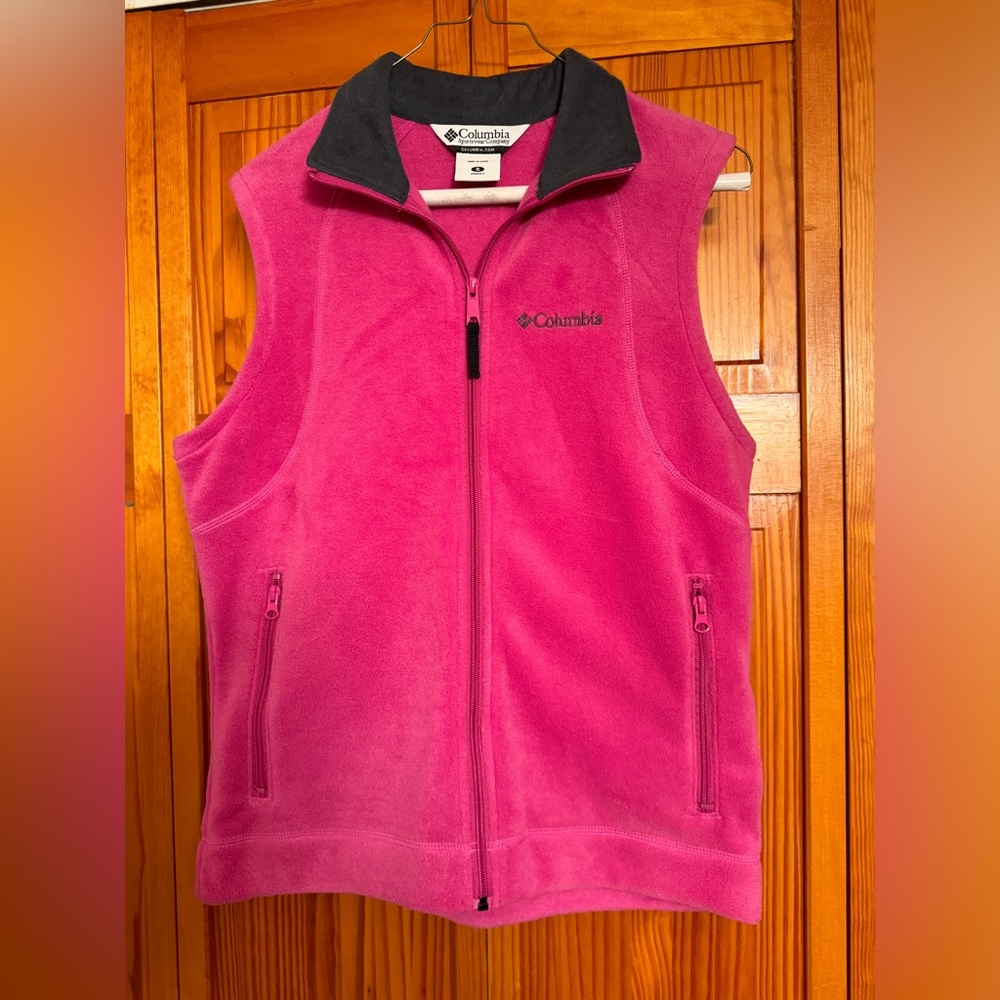 Pink Fleece Columbia Vest